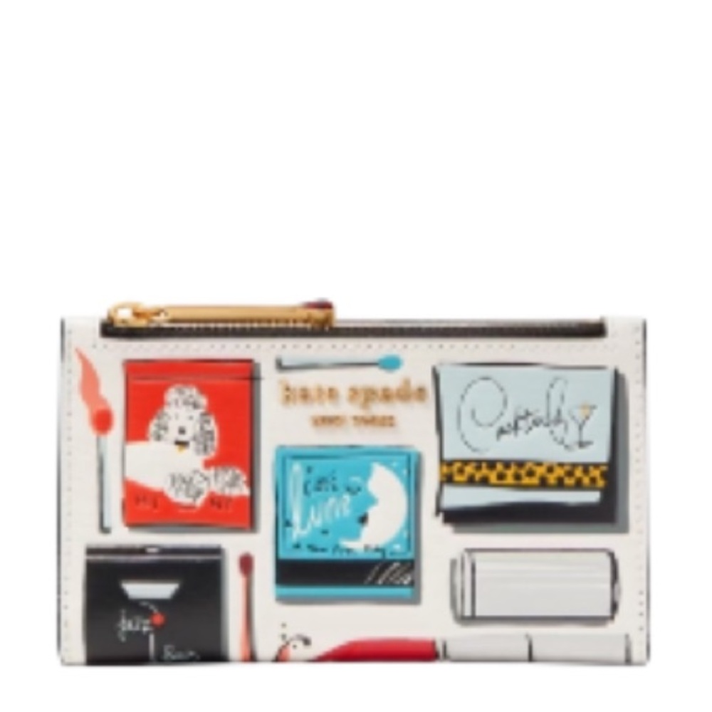 Kate Spade MORGON MATCHBOX  Embossed Bifold Wallet
